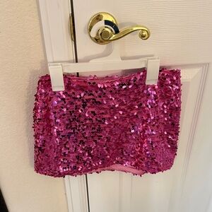 Urban Outfitters Fuchsia Sequin Mini Skirt